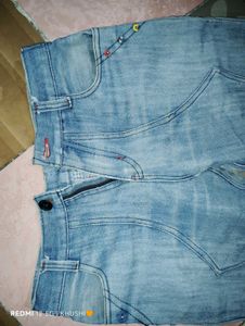 Embroidered Denim Jorts