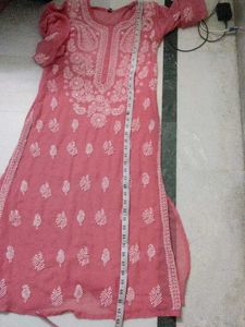 Pink Embroidered Kurta