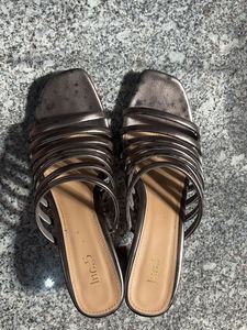 Metallic Block Heels