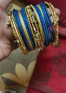 Metal Bengels Glitter Churdi Set