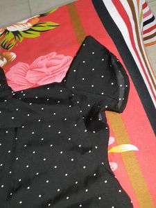Black Polka Dot Top