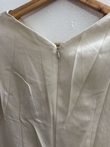 Elegant Beige Ruched Dress