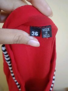 Red &amp; Blue Detailed Kurti