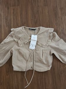 Zara Checkered Crop Top