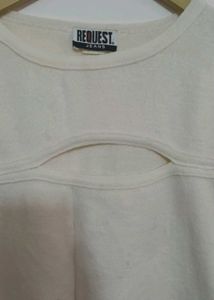 Cutout Long Sleeve Tee For Winter