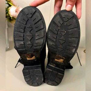 Black Leather Aldo Boots