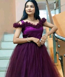 Purple Gawon For Women With Free Gift Earring 😍