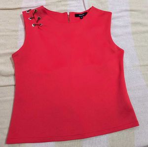 Coral Sleeveless Top