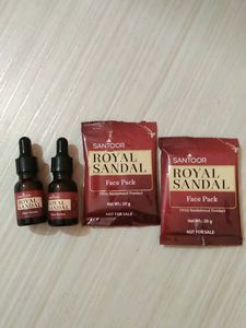 Santoor Royal Sandal Face Pack and serum