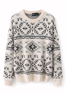 Patterned Knit Sweater