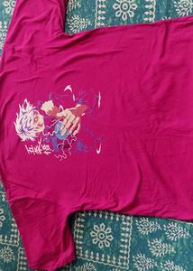 Gojo Satoru Oversized tshirt dark pink
