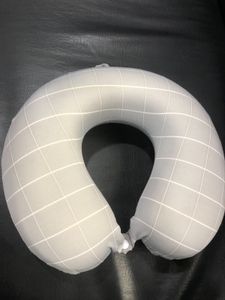 Light Grey Neck Pillow With Memory Foam