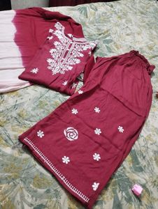 Beautiful Maroon Suit Set
