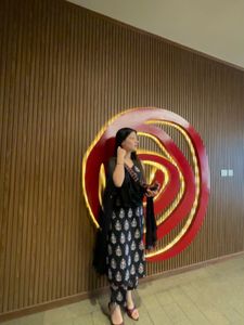 Elegant Black Printed Kurta Set