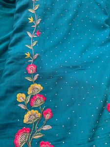 Teal Embroidered Salwar Suit