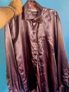 Slim Fit Party Wear Shining Shirt Men