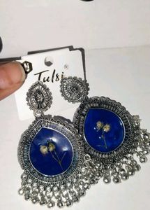 Blue Resin Earrings