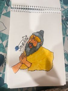 a mini caricature of premanand ji with ohuhu alcoh