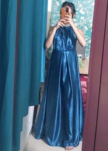 Teal Halter Maxi Dress All Size Available