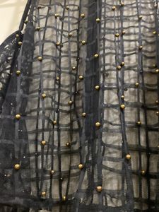 Party Wear Black Cold Cut Sleeves Dress