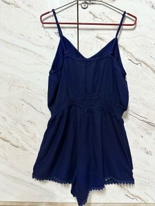Navy Floral Jumpsuit