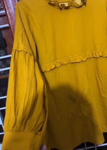 Mustard Color Mini Dress