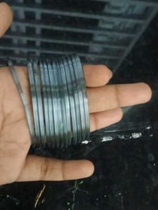 Silver Metal Bangles Set