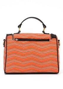 Geometric Print Satchel Bag