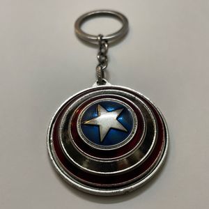 Captain America Shield Metal Spinner Keychain