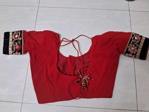 Red Saree with Blouse