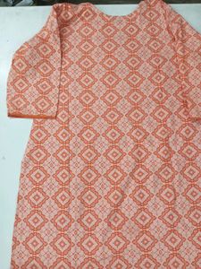Women Orange Suit Pant