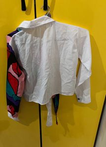 Funky Graphic Print Tie-Up Shirt