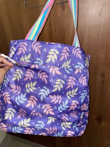 Leaf Print Tote Bag