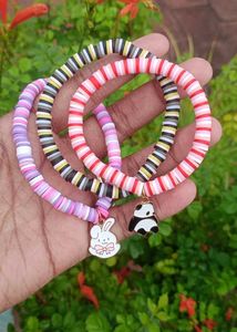 Cute Clay Bead Bracelet Set