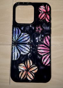 Black Flower Case iPhone 15 Pro Max