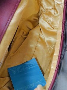 INC.5 Women Wine Quilted Sling Bag