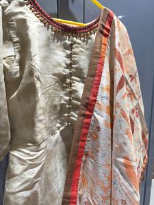 Elegant Beige Anarkali Dress