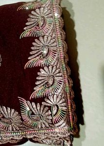 Elegant Embroidered Saree