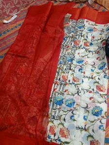 Zari Copper Floral Saree Daily Wear Rs 350
