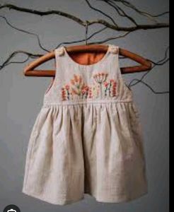 Floral hand Embroidered Baby Dress