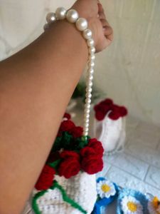 Crochet Rose potili bag