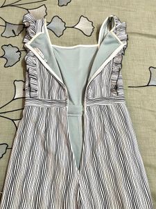 black and white striped jumpsuit