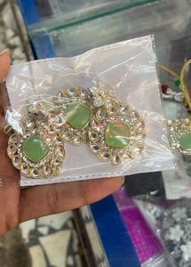 Green Kundan Jewelry Set