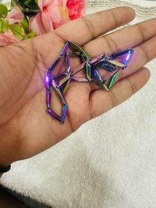 Iridescent Geometric Chain Necklace