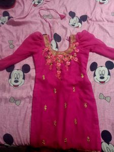 Pink Embroidered Salwar Kameez