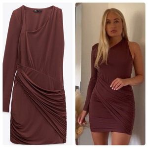 Zara Chic Brown Mini Dress