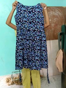 Blue Printed Dress For All Seasons
