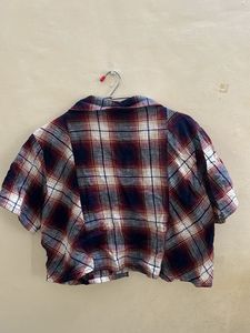 Lee Cooper Checkered Pattern Crop Shirt
