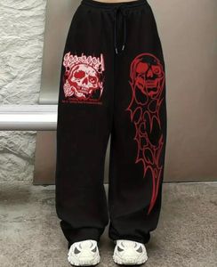 Skull Print Black Sweatpants