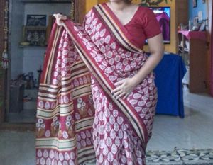 Elegant Maroon Saree